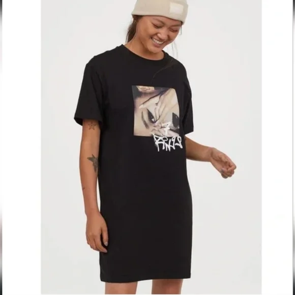 h&m divided t shirt dress Divided Silver Sequin Mini T-Shirt Dress